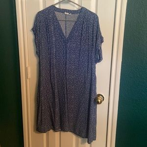 Blue confetti dress with pockets